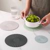 Ins Round Pot Pan Mat Silicone Non-Slip Table Placemat Durable Heat Resistant Tea Protection Pad Kitchen Gadgets Accessories
