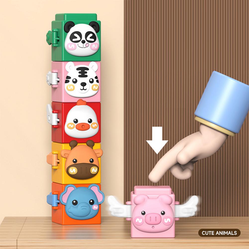 Animal Stacking Game Toys For Kids With Wing Fine Motor Training Deformation Educational Toy Birthday Gifts For Boys Girls