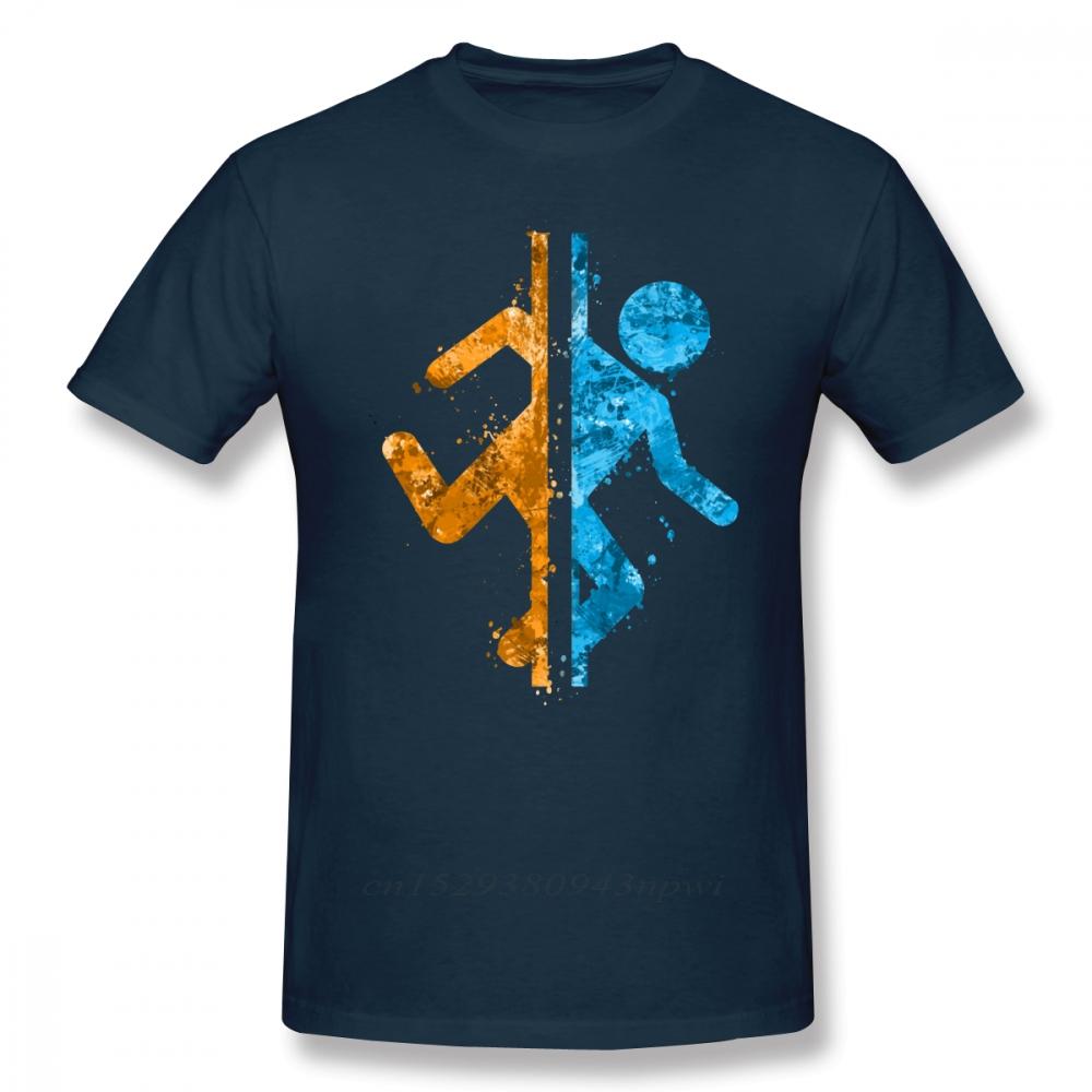 Portal T Shirt Portal Splatter TShirt Printed Casual Tee Shirt Mens Cute Cotton Short Sleeves Tshirt