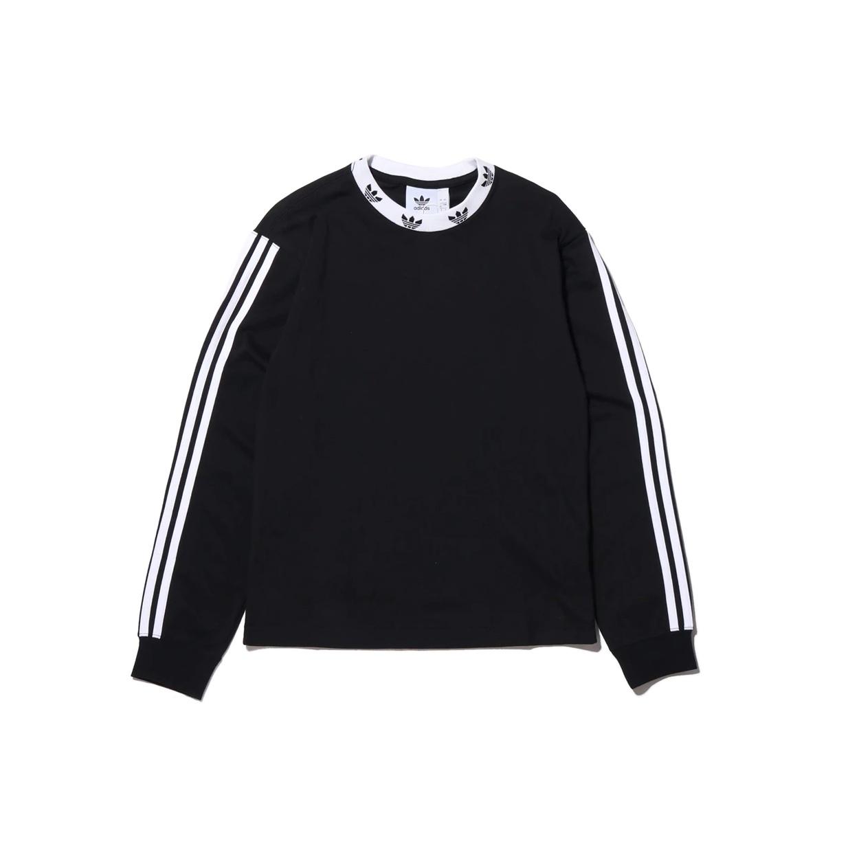 adidas originals Trefoil Rib Ls Tee Logo Swarshirt Black Men s FM1506 S