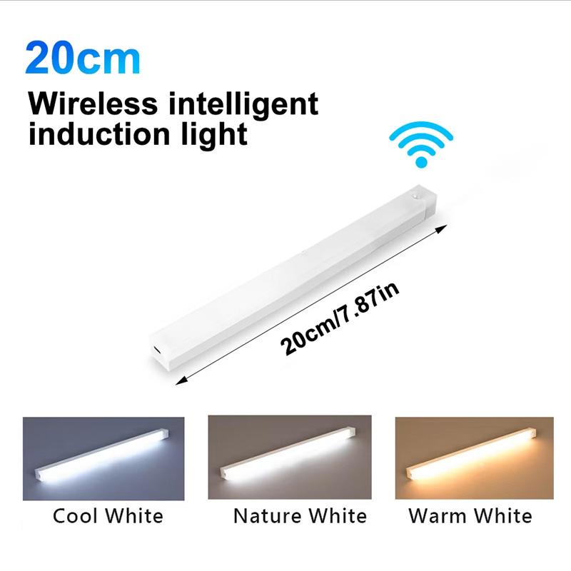 Светодиодный сенсорный светильник 20/30/50 см, автоматический индукционный свет, перезаряжаемый Type-c, умное освещение, магнитный, ручной/сенсорный режим, лампа