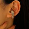Copper C-shaped Ear Clip Silver Pearl Earrings Hip Hop No Piercing Earrings  Party