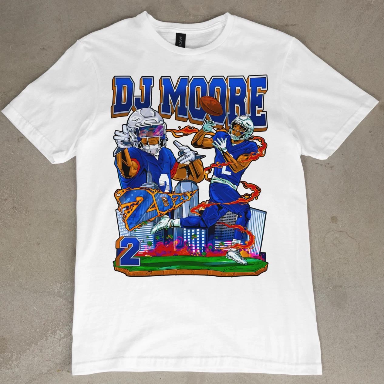 

Футболка DJ Moore Buffalo Bills Футбольная футболка с принтом NFL Ретро Винтаж НОВАЯ L