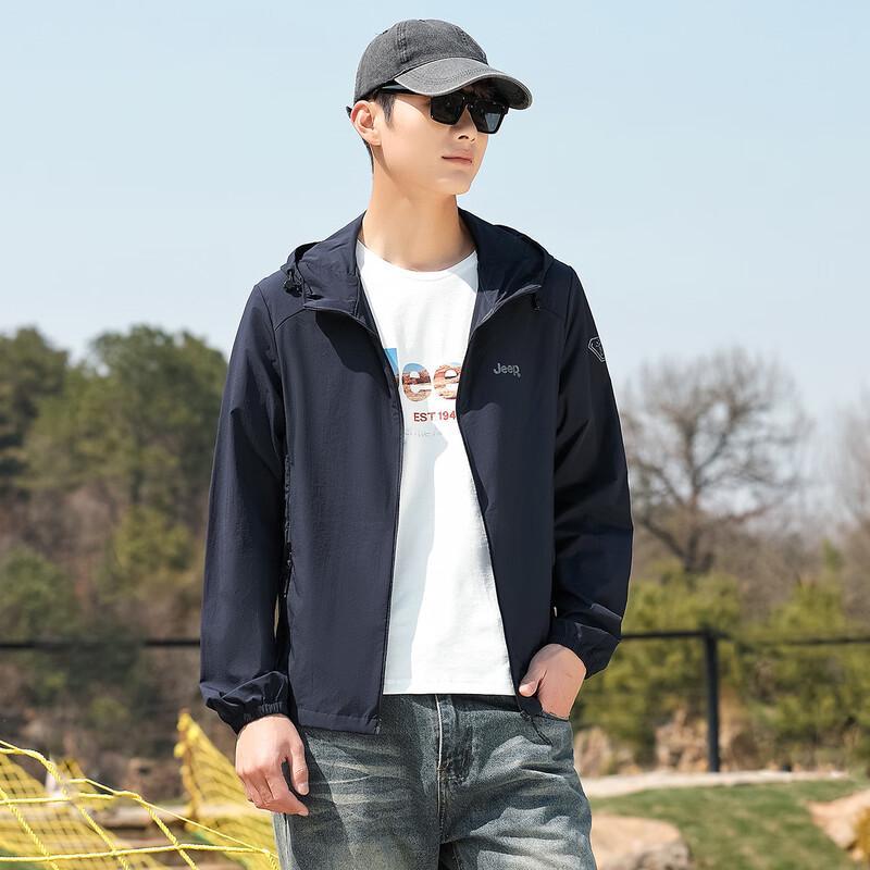 JEEP Men's UPF50+ Cooling Hooded Sun Protection Jacket