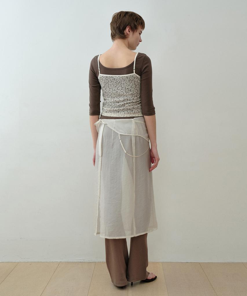 Simeteuligpeosenteu Layered Slip Dress / Ash Ivory