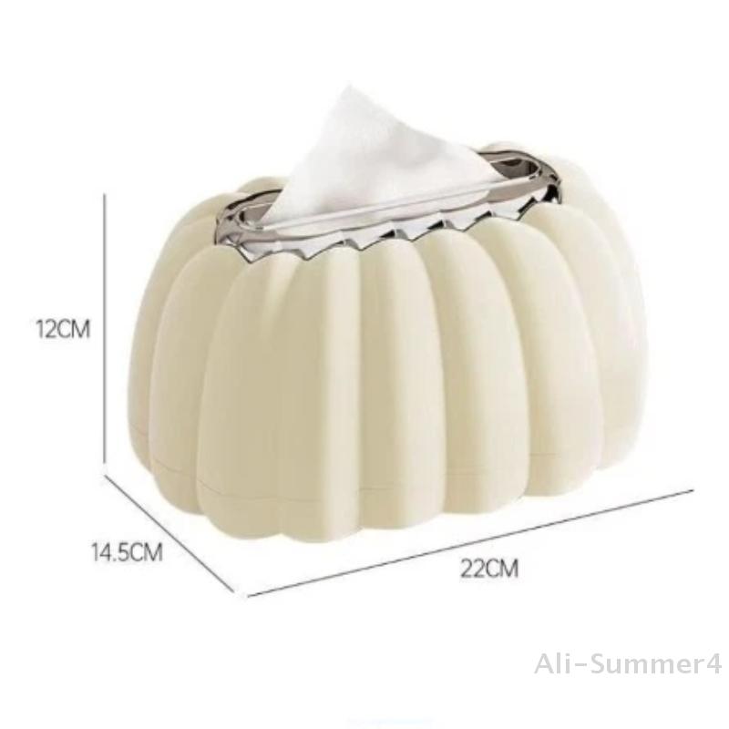 Trendy Pumpkin Shaped Spring Tissue Box Creative Removable Paper Holder ABS Napkin Box Office Living Room