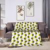 Bee in honeycomb and flowers Blankets  Soft Warm Print Plush Throw Blanket For Living Room Camping Flannel Bedspread Bed Cover