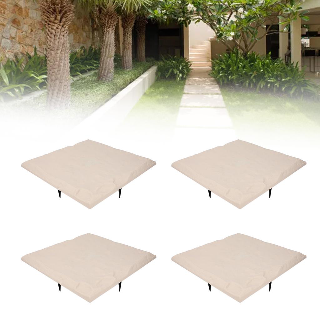 Stepping Stone with Ground Stakes Polypropylene Resin Weatherproof Garden Decor Stepping Stone for Lawn Outdoor