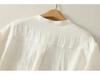Retro Silver Buckle Zen Style White Linen Sun Protection Jacket