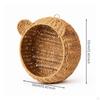 Woven Basket with FelineEars Handwoven CatEar Storage Decorative for Small Areas