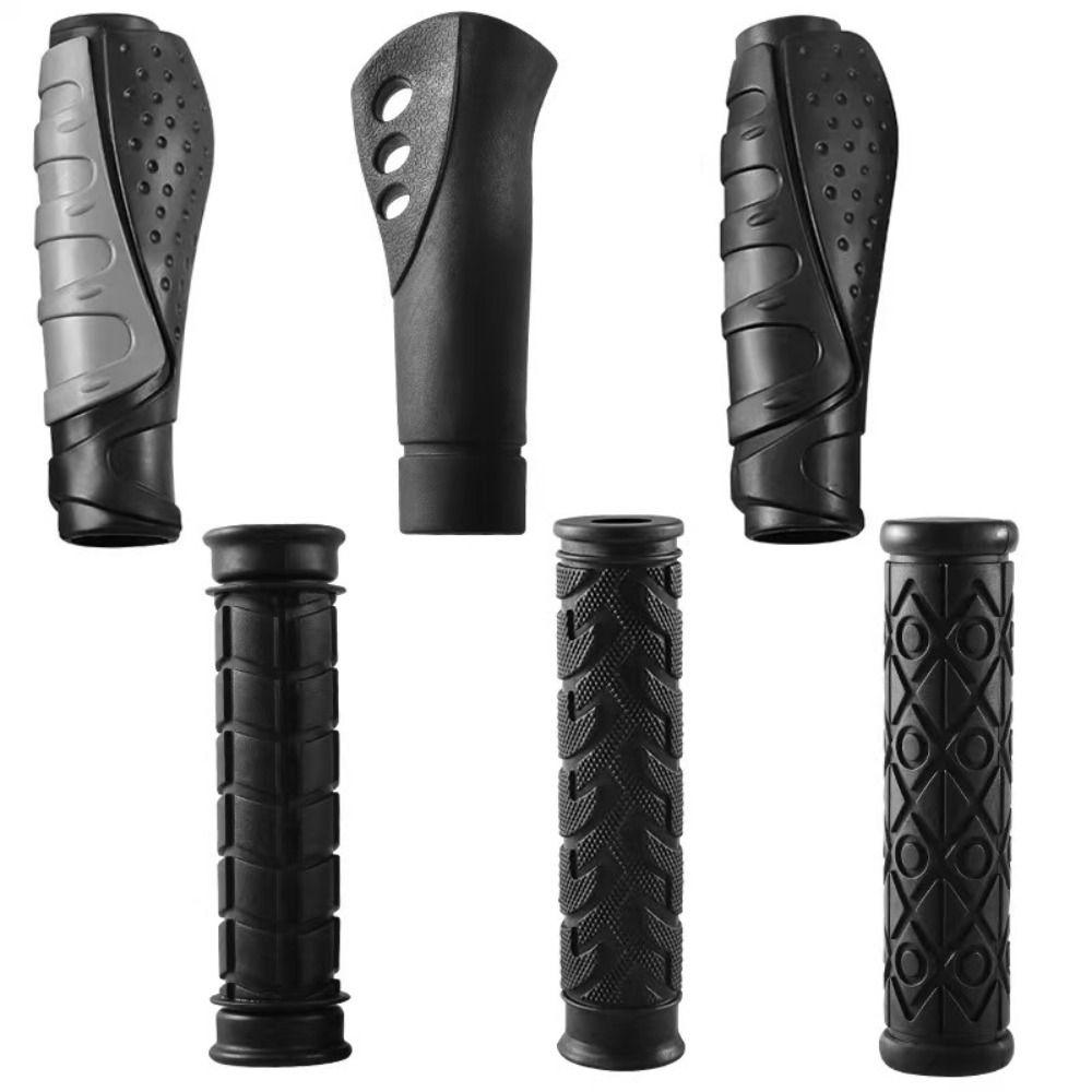 1 Pair Anti-slip Bike Handlebar Grips Rubber Handlebar Cover Bike Grip Sleeve Cycling Accessories