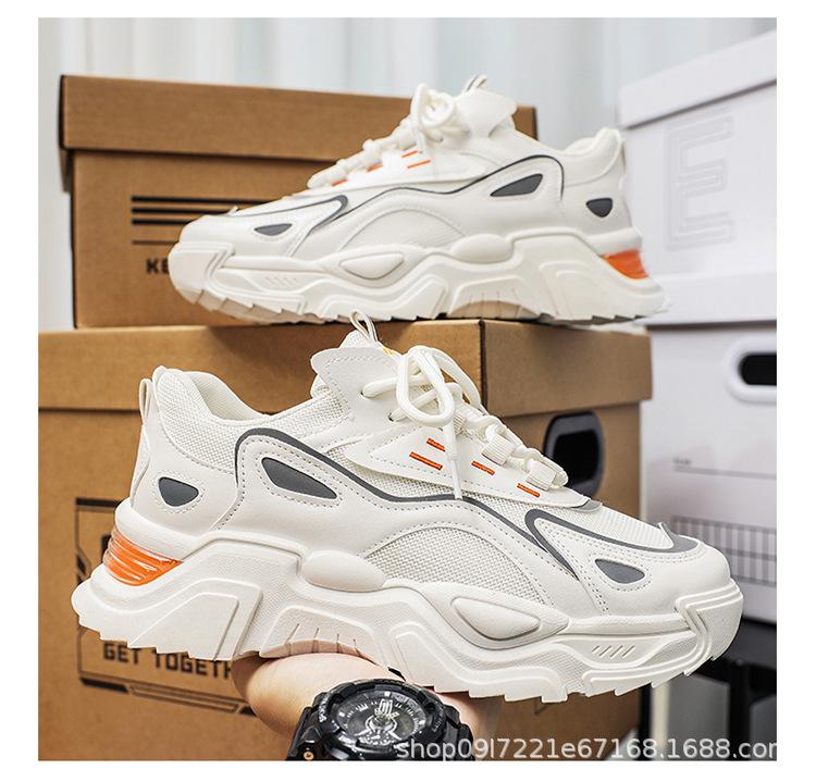 

Папа женская обувь весна и лето новая дышащая платформа универсальная спортивная обувь женская прилив студенческая повседневная обувь 41 бежевый