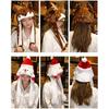 Festive Santa Claus Hat With Reindeer Headpiece Christmas Gift Wholesale