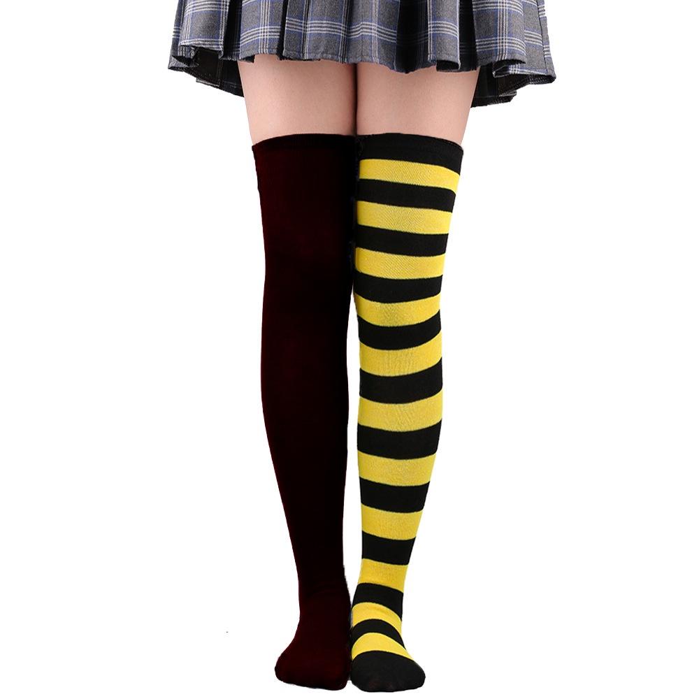 Colorful Over-the-knee Women's Socks For Parties And Holidays Friction-resistant Polyester Blend