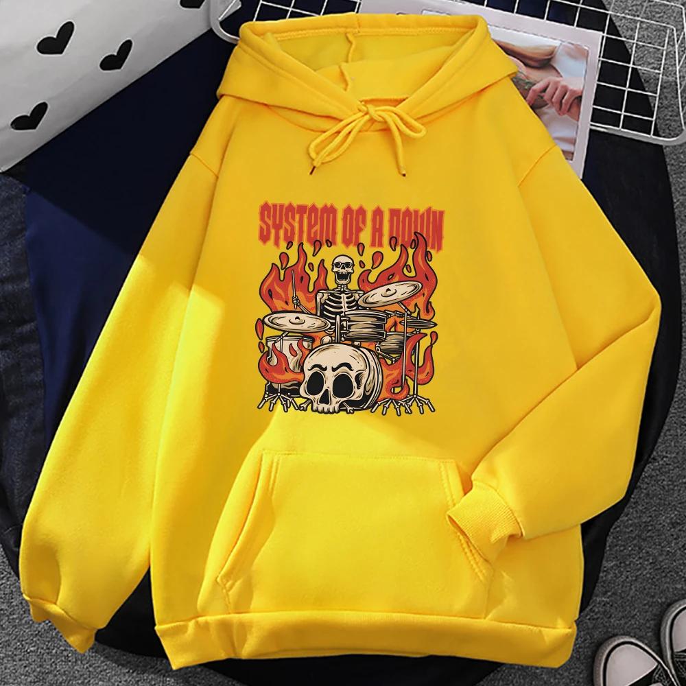 System of A Down Sweatwear Print Heavy Mental Band Sweatshirt Unisex Autumn/winter Fleece Hoody Creative Graphic Clothes