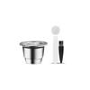 Reusable Stainless Steel Coffee Capsule Compatible with Nespresso Machines Includes Cleaning Brush and Measuring Scoop Eco Friendly Durable Design