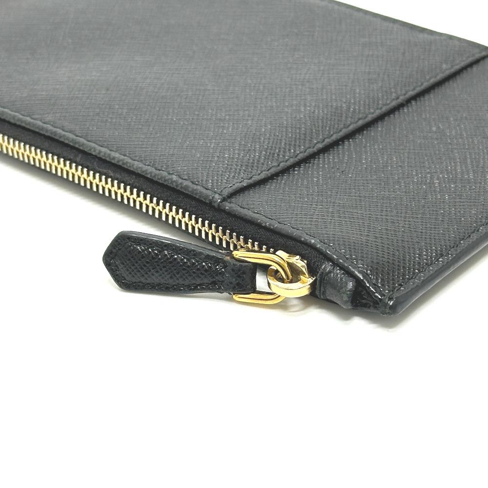 Prada 1MB025 Triangle Plate Document Holder Fragment Card Case Flat Long Wallet