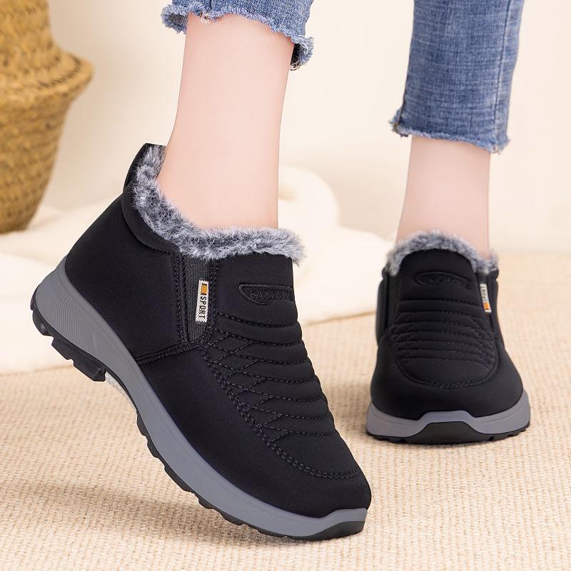 Shoes Women's cotton shoes Snow boots One pedal Couple cotton boots Fleece thickened women's boots Versatile short boots