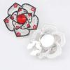 Gifts Double-layer Rose Rhinestone Button Cover Sewing-free Cufflinks DIY Cufflinks Sewing Accessories Snap Button Caps