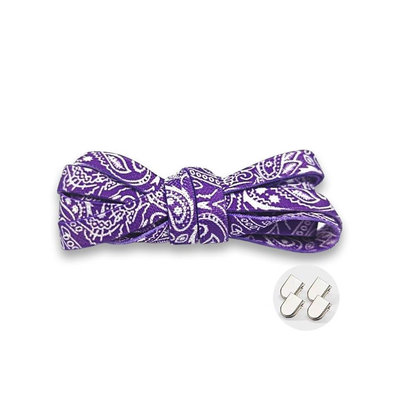 New Cashew Flower Elastic Laces Sneakers Kids Adult 8MM Flat Shoelace Without Ties AF1/AJ No Tie Shoelaces for Shoes Accessories