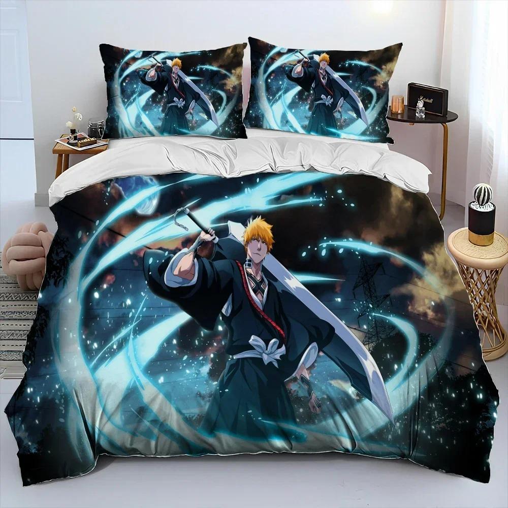 3D Anime Bleach Japan Cartoon Bedding Set Bedroom Soft Modern Bedspreads Comefortable Duvet Cover Quilt Cover And Pillowcase