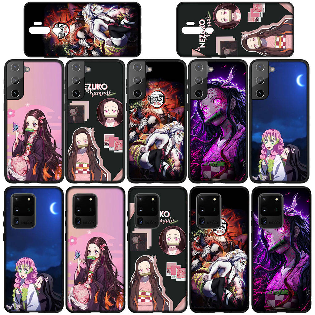 For Samsung Galaxy S24 S23 iPhone 16 15 14 Xiaomi Redmi Note 13 12 11 10 8 Plus 9 Pro Max X XR Phone Case Nezuko Demon Slayer Daki Gyutaro OPPO Huawei