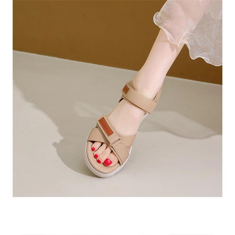 Women's Platform Sandals SIKETU Summer Velcro Thick Sole Casual Beach Shoes Lightweight Non-Slip