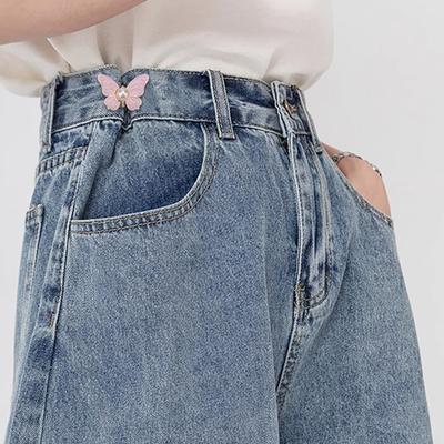 Ajustadores de Cintura para Pantalones Sin Costura Botones de Mariposa Flor Pines Hebilla de Cintura Ajustable Extensor Clip de Cintura para Pantalones Sueltos Vaqueros Faldas