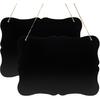 2 Pcs Chalk Board Hanging Sign, 7 X 9 In Double Sided Hanging Chalkboard Signs,Vintage Erasable Small Message Chalkboard Signs for Wedding Kitchen