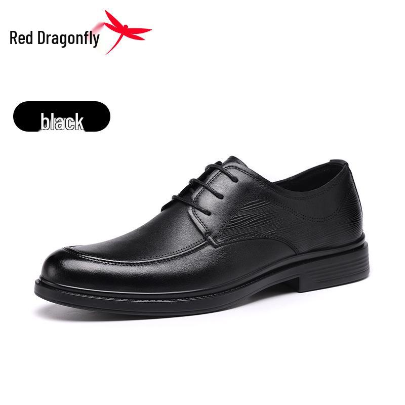 Red Dragonfly Men s Genuine Leather Formal & Casual Shoes - Spring New Arrival 39 чёрный