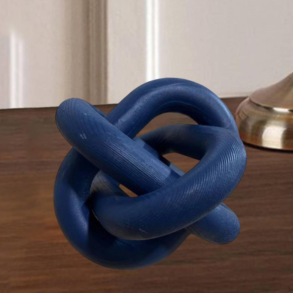 3 Link Chain Decor Coffee Table Minimalist Boho Geometric Decorative Knot for Bedroom