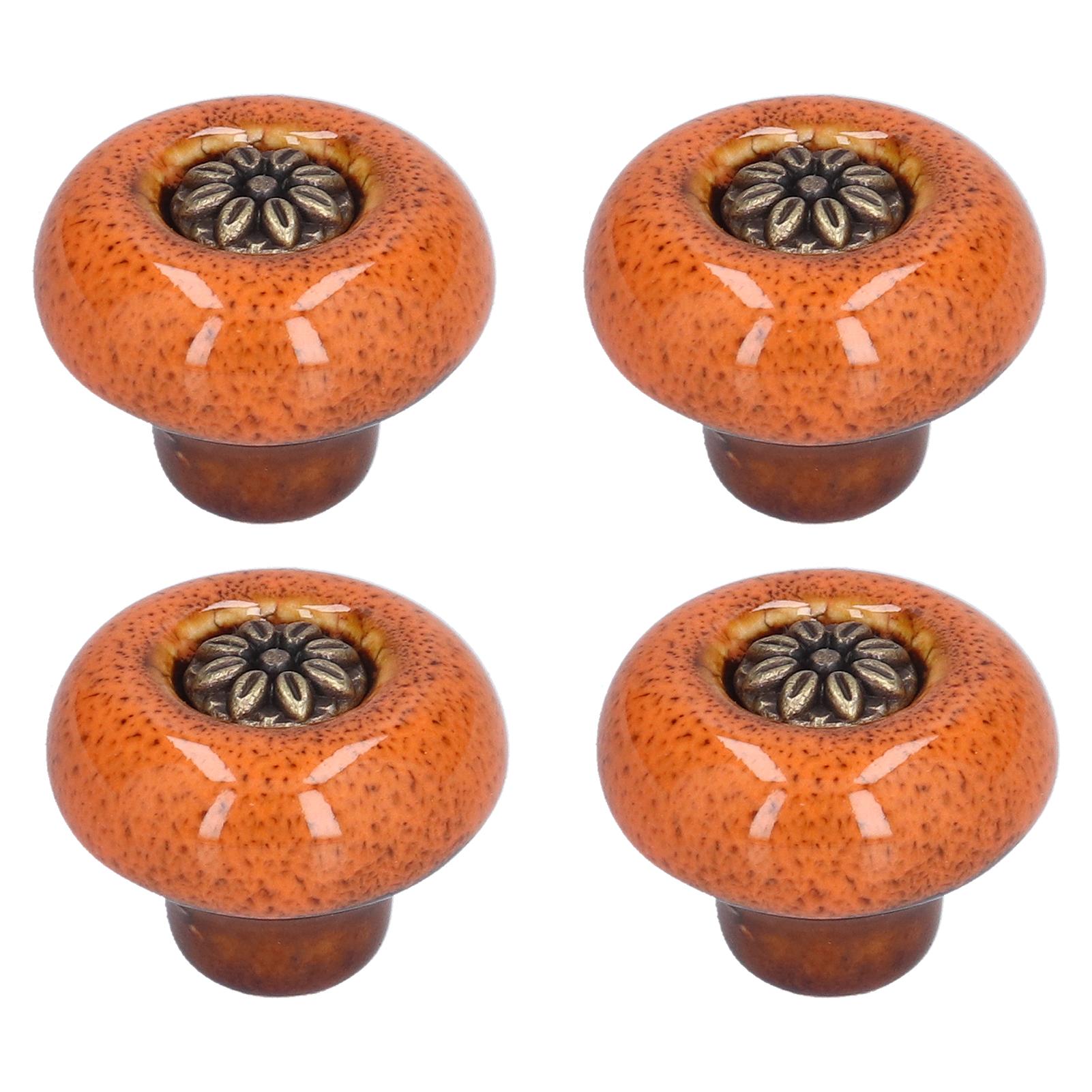 4 Sets Kastgreep Retro Rond Vormig Enkel Gat Deurknoppen voor Huis Slaapkamer Woonkamer