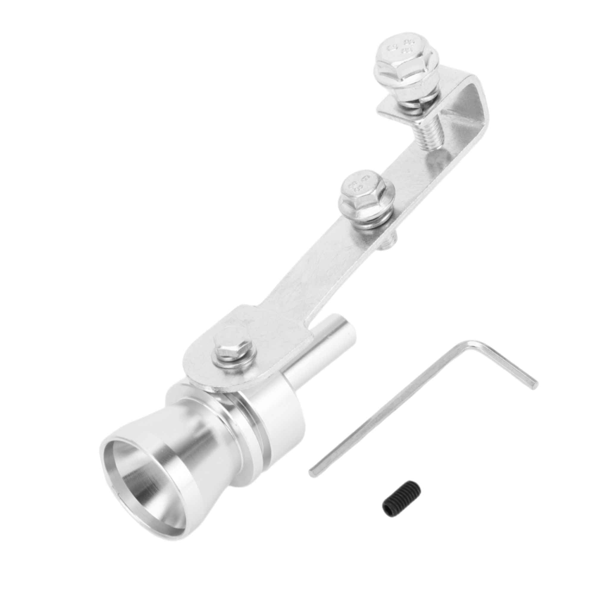 

ARISELIFT 1 Set Turbo Sound Exhaust Muffler Pipe Whistle Rear Tail Pipe M Carbide Maker Aluminum Silver Tone for Bicycle