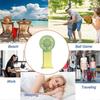 Portable Handheld Fan, Operated Rechargeable Personal Fan,  For Outdoor Travel Activities-Green