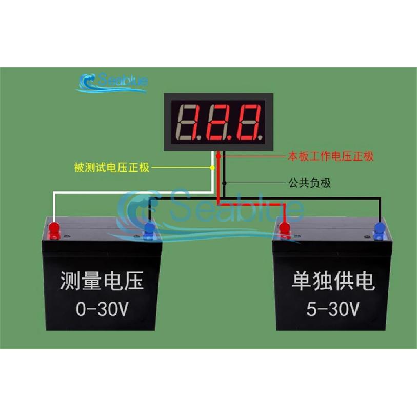 5Pcs 0.36 Inch 0.36" Digital Voltmeter DC 0-30V 3 Lines 3 Digit LED Car Voltmeter Meter Voltage Indicator Panel Battery Monito