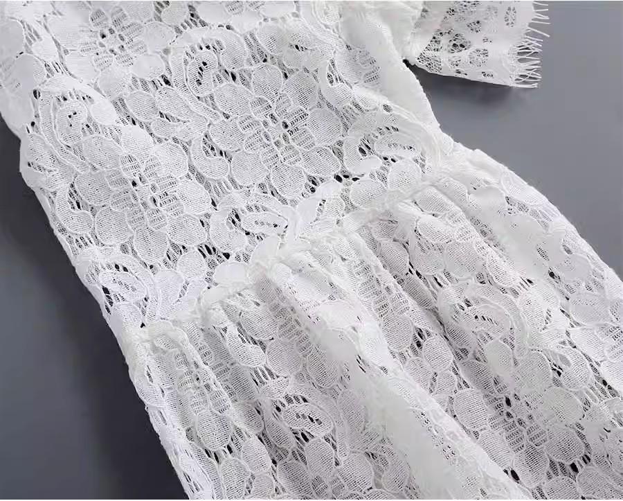 Versatile Lace Cardigan with Mock Collar - Women's Long Sleeve Shawl for Spring, Summer, and Autumn.