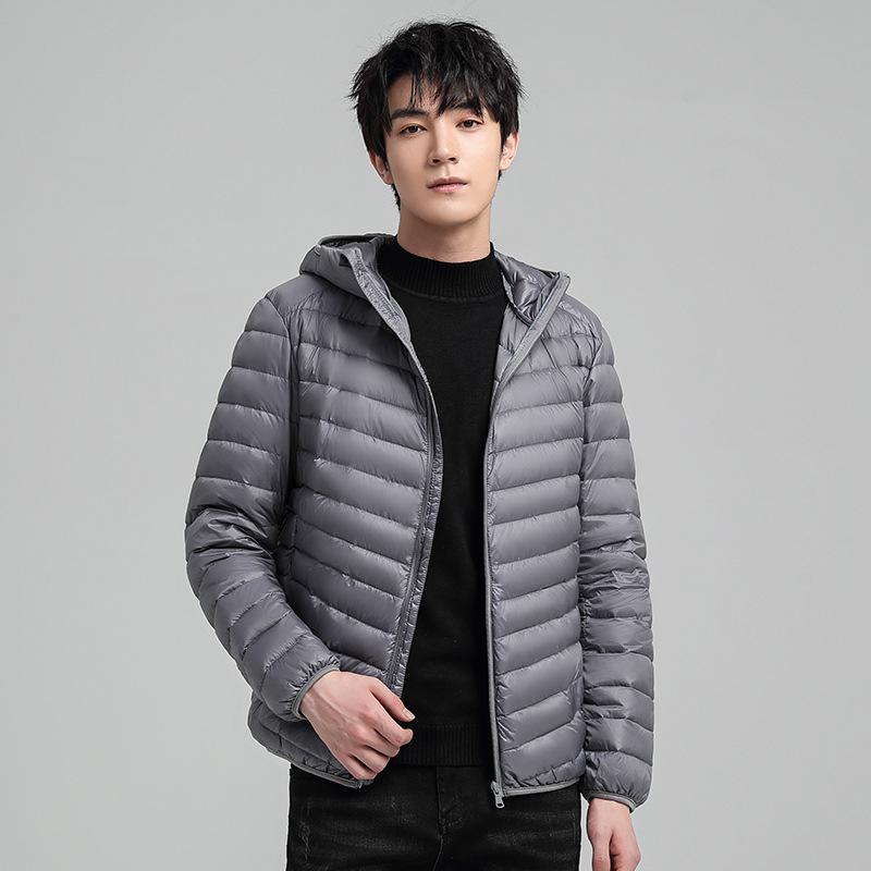 Giacca leggera in piumino da uomo corta autunno e inverno collo alto moda casual tendenza versatile giacca calda da uomo
