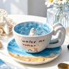 Süße Robben Keramiktasse Neuheit 3D Stehende Robbenfigur Handgefertigte Kaffeetasse Süßes Cartoon-Tier Im Becher Für Tierliebhaber