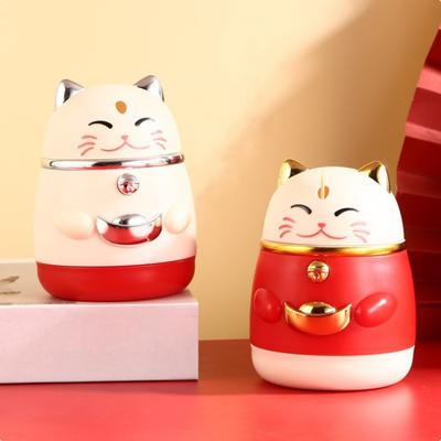Toothpick Box Lucky Cat Shape Pree Type Automatic Pops Up Home Living Room Dining Room Toothpick Dispenser Toothpick Storage Holder Container