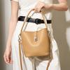 Large-capacity Genuine Leather Bucket Bag Simple and Niche Hand-held Crossbody Shoulder Bag