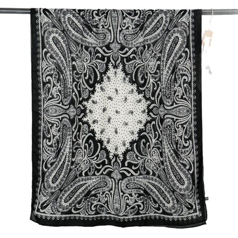 Retro cashew print Bali yarn versatile long scarf spring, summer and autumn new fashion thin high-end silk scarf shawl scarf
