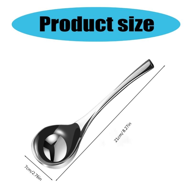 Functional Stainless Steel Soup Spoon Family Size Stainless Steel Soup Ladle With Comfortable Long Handle for Cooking
