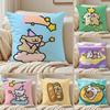 Line Dog Maltese Puppy Christmas Pillow Case Anti-dustmite Pillowcase Invisible Zipper Silky Short Plush Sofa Cushion Cover