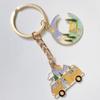 Alloy Moon House Keychain for Camping and Travel Enthusiasts