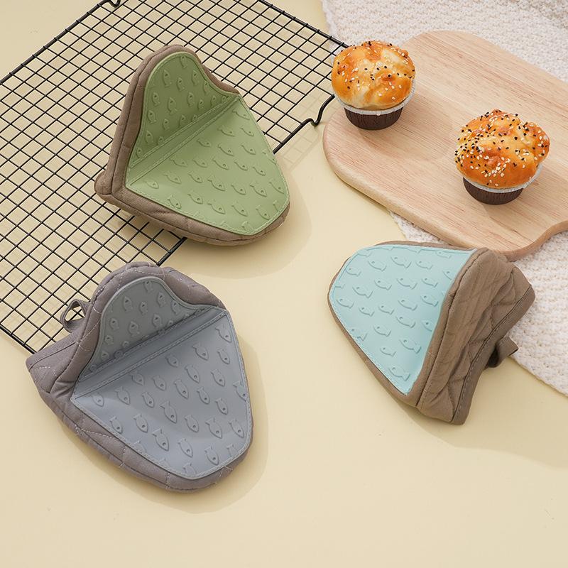 Verbrühschutz-Handschuhe, Silikon-Dicker Topf-Isoliergriff, Hitzebeständig für Backofen, Mikrowellenherd, Handschutz