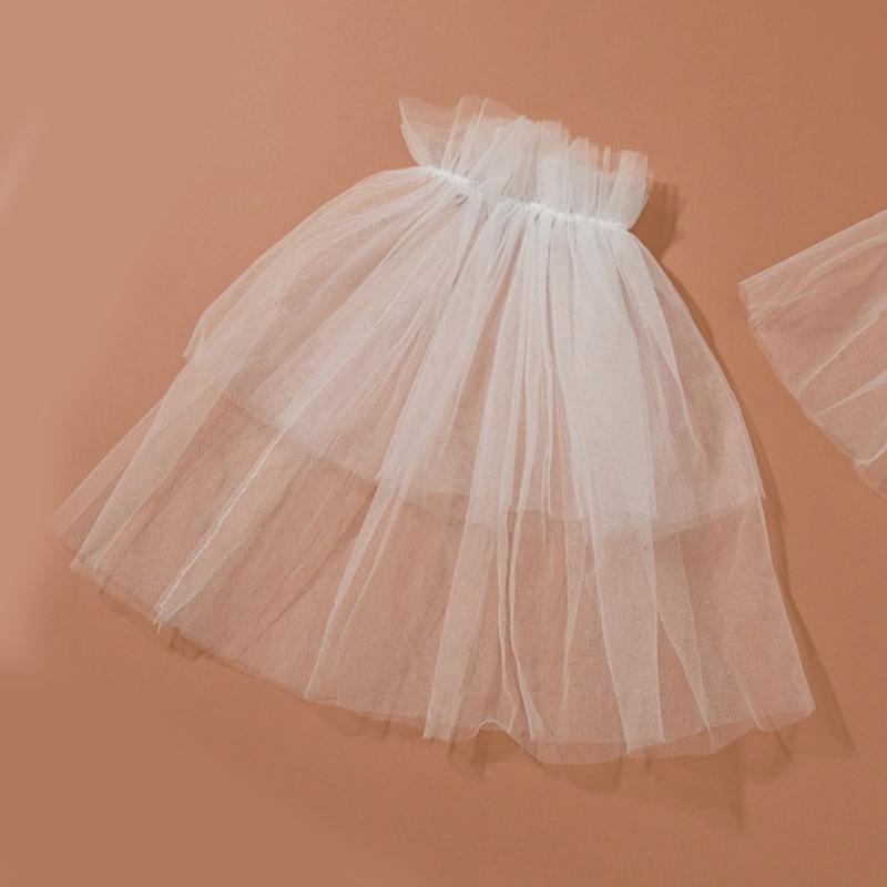 Detachable Layered Sleeves Bride Wedding Arm Cover Decorate White Ruffle Puff Sleeve for Bridal Accessories Gloves