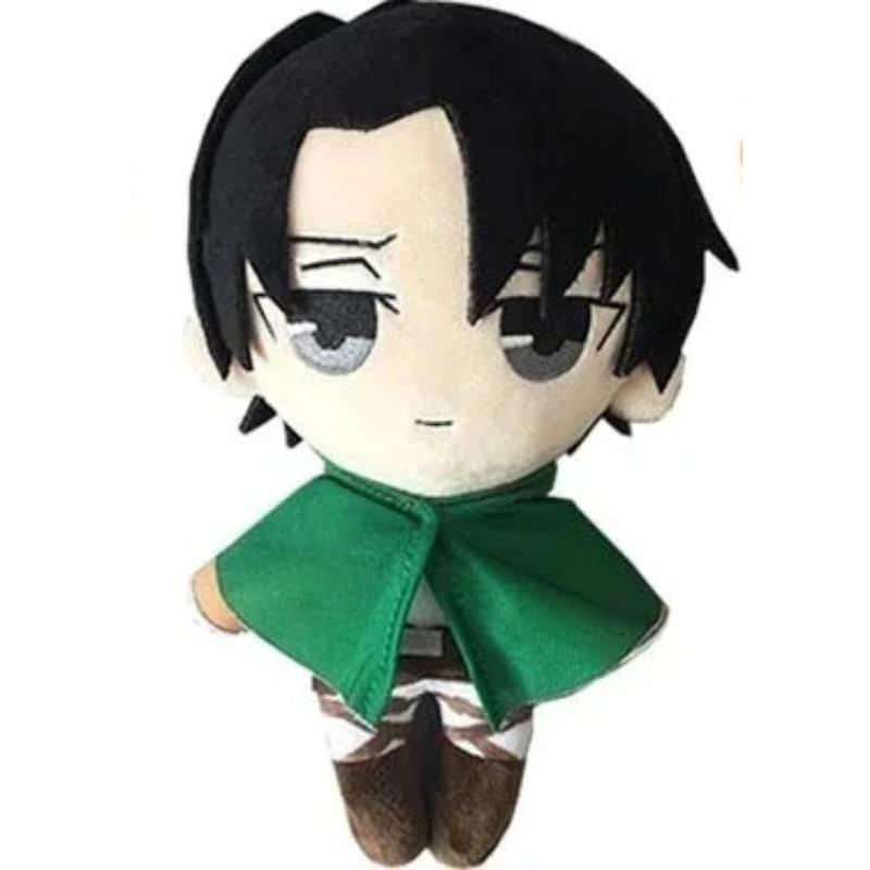 Anime Attack on Titan Plüschtiere Puppe Kawaii Levi Eren Mikasa Niedlich Kawaii Sammlung Grün Stoffpuppe Geburtstagsgeschenke für Kinder