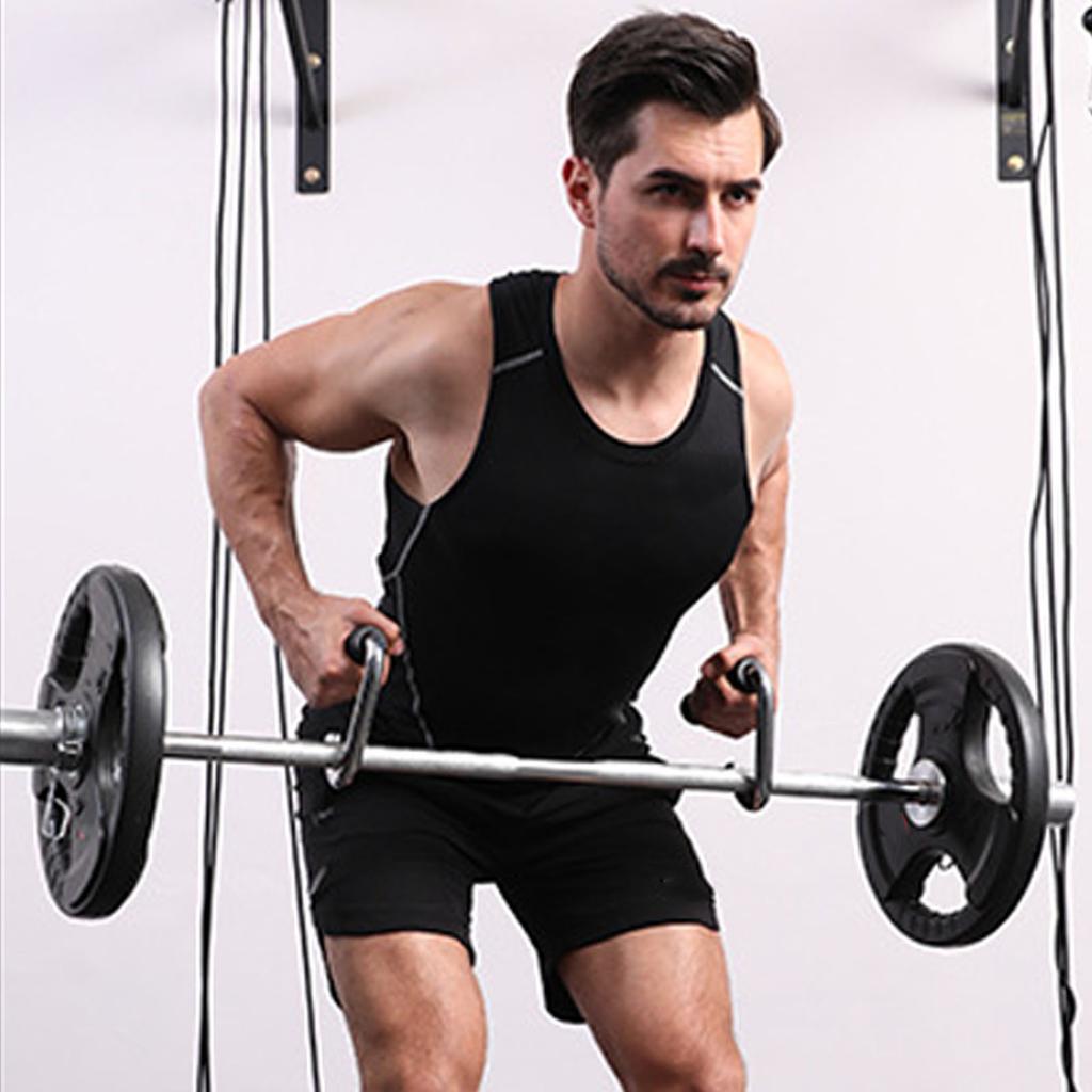 2PCS Pull Up Handles for Men Women Steel TPE C Shaped Gym Resistance Band Handles for Exercise Workout Fitness Training