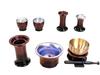 Markenloses Produkt, Kyuka Kobo Buddhistisches Altar-Set, 7-teiliges Set inklusive Weihrauchbrenner, Blumenvase, Kerzenhalter, Räucherstäbchenhalter, Reisschale, Te