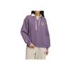 Adidas Originals Trefoil Crew Polo Langarm Sweatshirt mit gesticktem Logo Damen Oberteile Dunkelgrau Violett IN1093